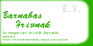 barnabas hrivnak business card
